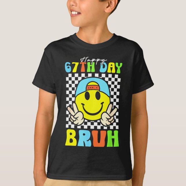 T-shirt It's My 67th Day Of School Bruh Six Seven Meme Boy (Devant)