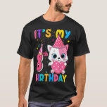 T-shirt It's My 8th Birthday Girl Funny Cat Birthday 8 Yea<br><div class="desc">C'est mon 8e anniversaire fille drôle Chat Anniversaire 8 ans_1</div>