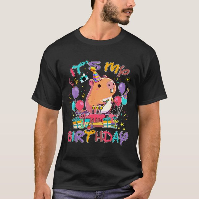 T-shirt Its My Birthday Capybara Lovers Birthday Party Boy (Devant)