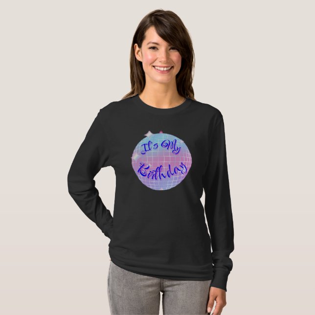 T-shirt It's my birthday! Glass sphere design. (Devant entier)