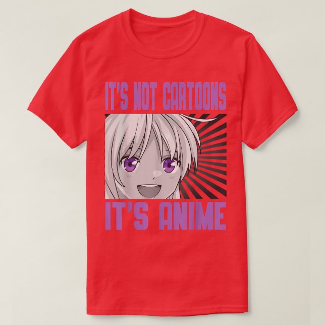 T-shirt It's Not Cartoons It's Anime Japanese Aesthetic Ma (Design devant)