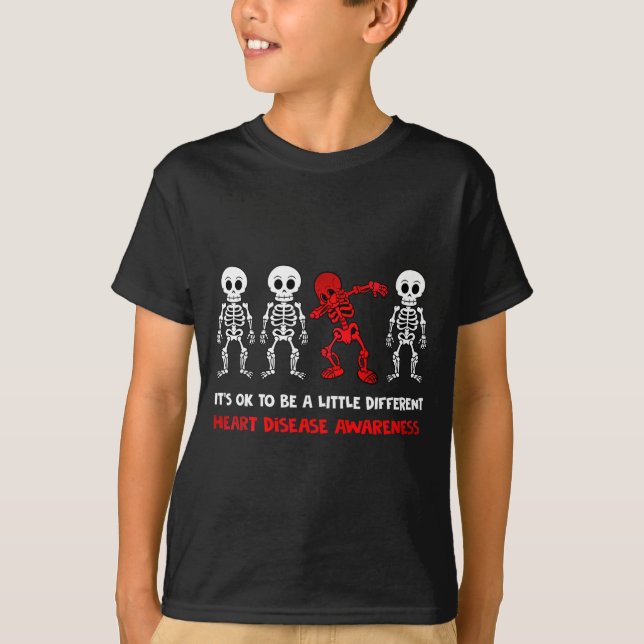 T-shirt It's Ok To Be A Little Different Heart Disease Awa (Devant)