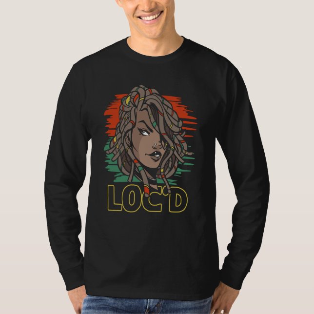 T-shirt It's the Locs For Me Afro Hair Black American Afri (Devant)