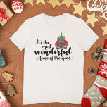 T-shirt It's the Most Wonderful Time of the Year Christmas<br><div class="desc">Modern typography Christmas design. **PLEASE READ BEFORE ORDERING** 1. If you make changes and the design is cropped or doesn't look right on the screen please use the Live Design Service to help you fix it. 2. Your order goes directly to the printers. What you see on the screen is...</div>