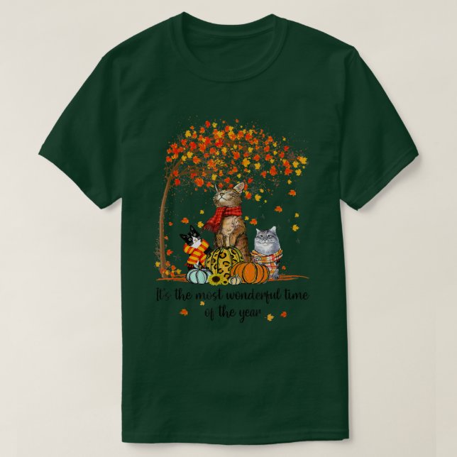 T-shirt Its The Most Wonderful Time Of The Year Family Cat (Design devant)