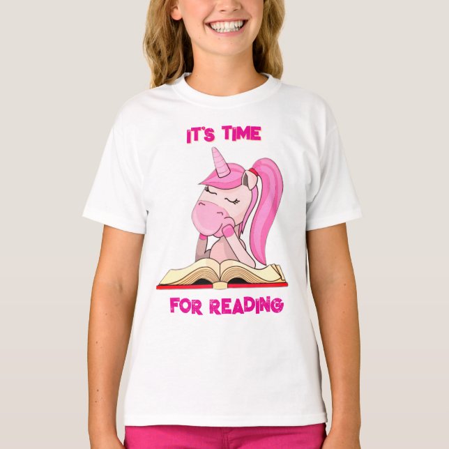 T-Shirt It's time for reading  (Devant)