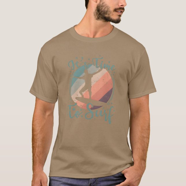 T-shirt Itsime to Surf Sport Water gift (Devant)