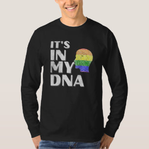 T-shirt Itu2019s Dans Mon ADN Gay LGBT Rainbow Pride Finge