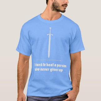 T-shirt Itx27s difficile de battre une personne qui n'aban
