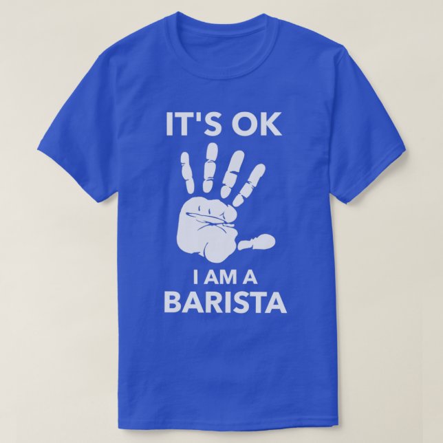T-shirt ITx27S OK JE SUIS UN BARISTA (Design devant)