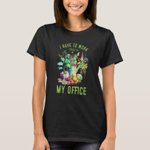 T-shirt Iu2019ve Au travail Je serai dans mon bureau aquar