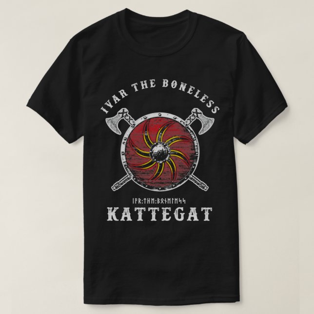 T-shirt Ivar le bouclier viking désobéissant Kattegat (Design devant)