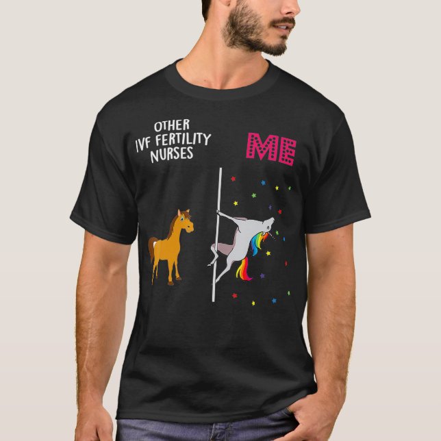 T-shirt IVF Fertility Nurse Unicorn Autres Vous  (Devant)