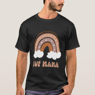 T-shirt Ivf Mama'S Motherhood Fertilla Peach Boho Rainbo