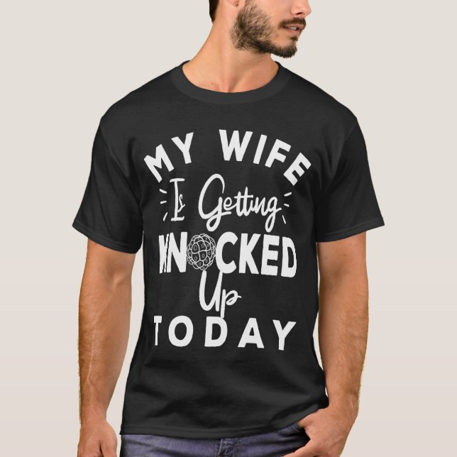 T-shirt IVF Papa, Ma Femme Se Fait Noyer Aujourd'Hui Cadea (Devant)
