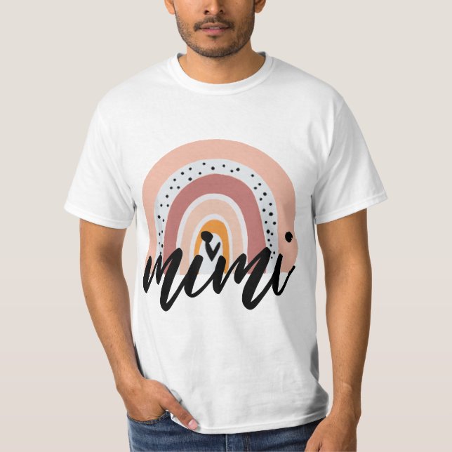 T-shirt IVF Twins Mimi Boho Rainbow Cute Pregnancy Twins  (Devant)