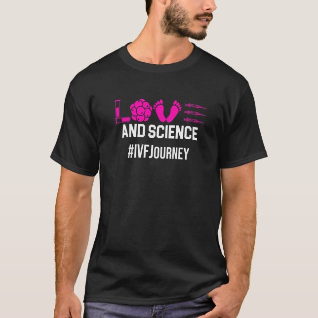 T-shirt Ivf Warrior Papa Maman Science Transfert Day Infer (Devant)