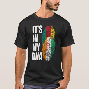 T-shirt Ivorian And Cameroonian Mix DNA Flag Heritage
