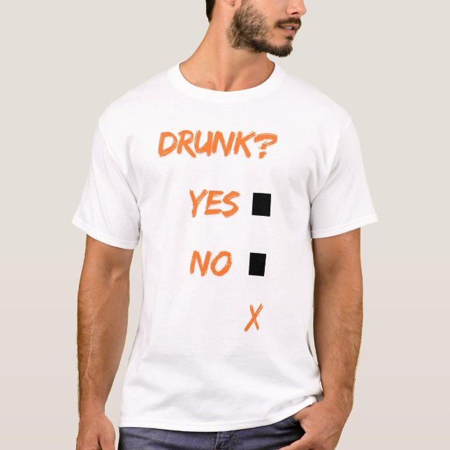 T-shirt Ivre oui non x (Devant)