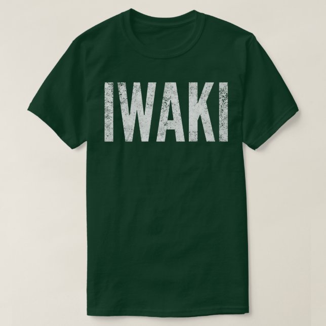 T-shirt Iwaki Japon en détresse graphique (Design devant)