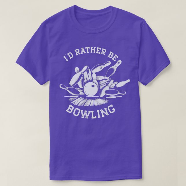 T-shirt Ix27D Plutôt Bowling Funny Bowling T White Prin (Design devant)