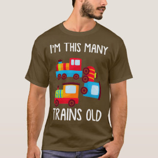 T-shirt Ix27m Ce Trains Vieux 3ème Anniversaire Chemin de
