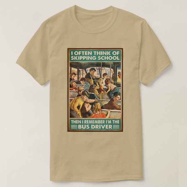 T-shirt Ix27m Le Pilote De Bus 2 (Design devant)