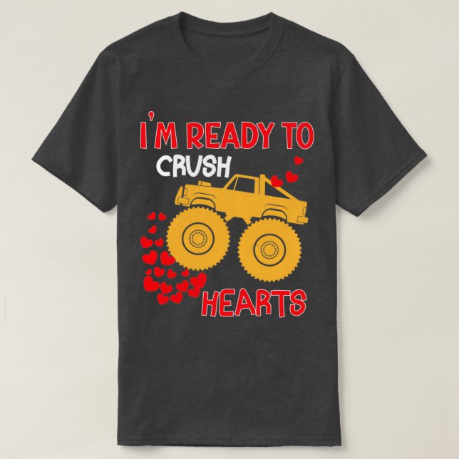 T-shirt Ix27m Prêt à écraser Monster Camion Coeur ami (Design devant)