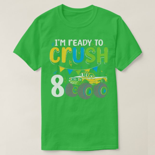 T-shirt Ix27M Prêt À Écraser Truck Lover 8 Ans 8E B (Design devant)