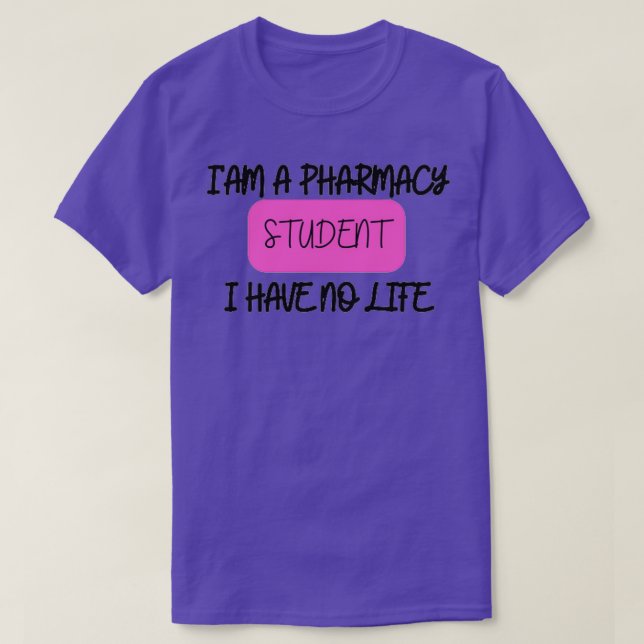 T-shirt Ix27m un étudiant en pharmacie Je n'ai pas d'étudi (Design devant)