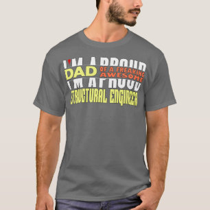 T-shirt Ix27M Un Fier Papa D'Une Flambée Formidable Struct