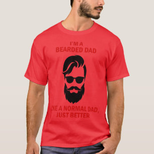 T-shirt Ix27m un père barbu comme un père normal mais mieu