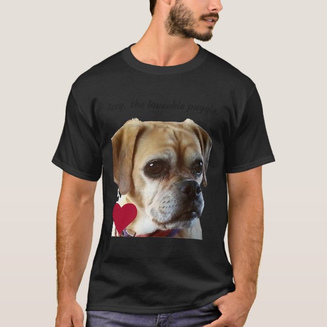 T-shirt Izzy le Puggle adorable (Devant)