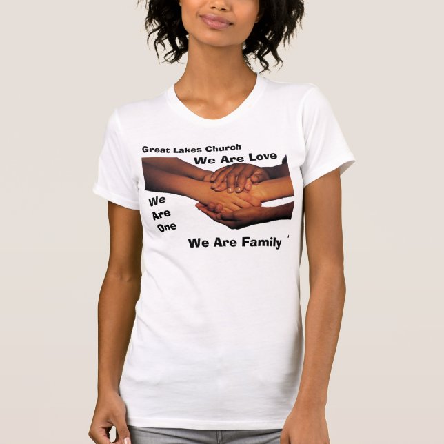 T-shirt j0227529White, église de Great Lakes, nous sommes (Devant)