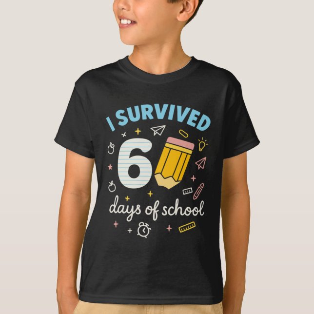 T-shirt J-Ai-Survecu-67-Jours-De-Classe (Devant)