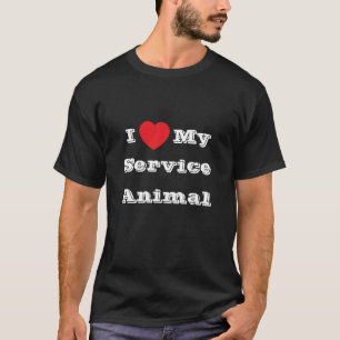 T-shirt J'♥️ aime Mon animal de service