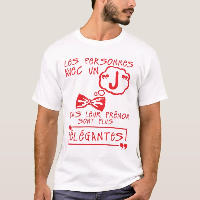 T-shirt j elegante prenom citation lettre personne (Devant)