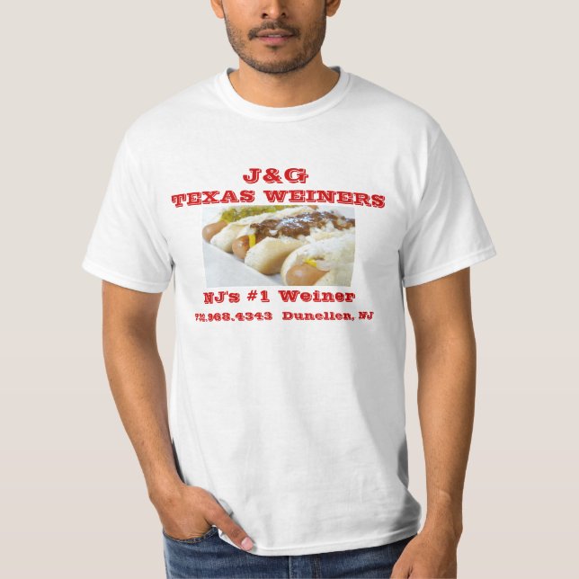 T-shirt J&G le Texas Weiners - chien de piment - le #1 (Devant)