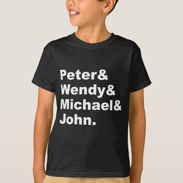 T-shirt J.M. Barrie Peter Pan | Peter Wendy Michael John (Devant)