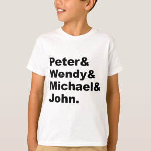T-shirt J.M. Barrie Peter Pan Peter Wendy Michael John