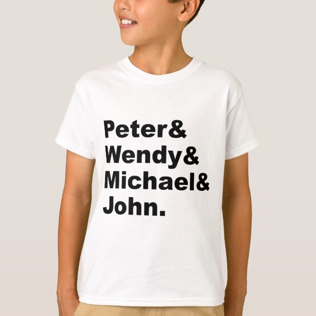 T-shirt J.M. Barrie Peter Pan | Peter Wendy Michael John (Devant)