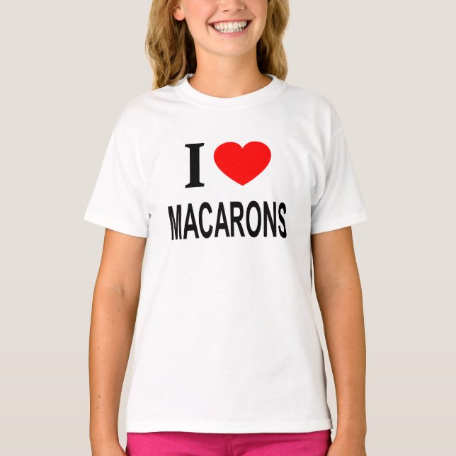 T-SHIRT J' ❤️ MACARONS J'AIME MACARONS J'AIME MACARONS (Devant)
