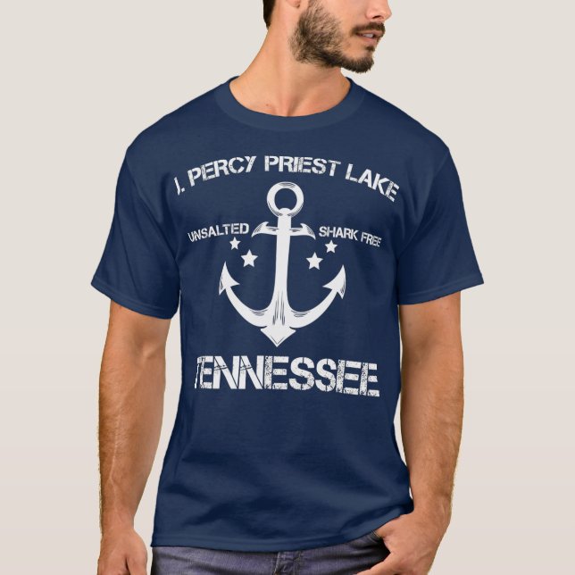 T-shirt J PERCY PRIEST LAKE TENNESSEE Funny Fishing Cadeau (Devant)