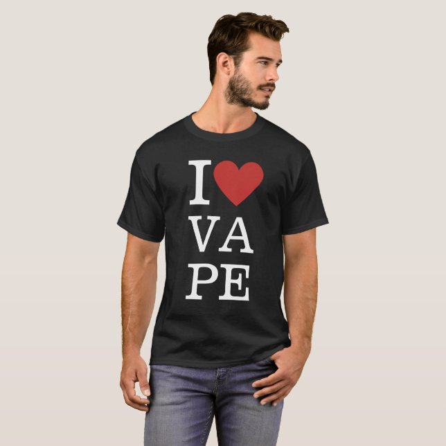 T-shirt J'❤️ VAPE Custom Men's (Devant entier)