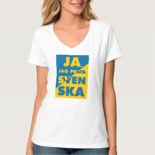 T-shirt Ja, Jag Prata Svenska, Oui je parle suédois