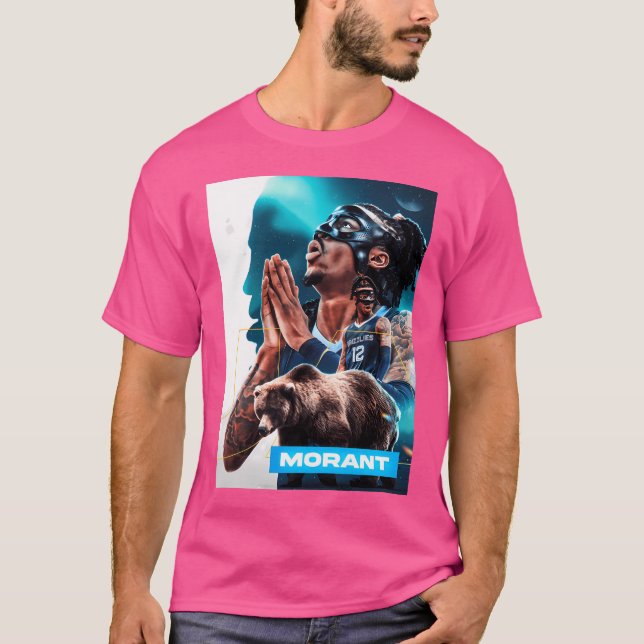 T-shirt Ja Morant 12 Masque Visage Basketball (Devant)