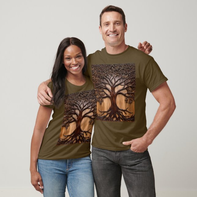 T-shirt Jacaranda Tree Bois de la sculpture, (Unisexe)