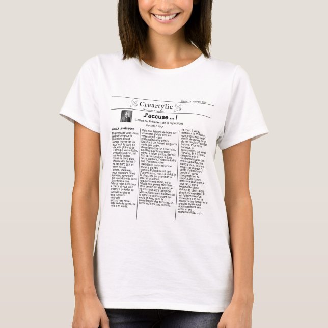 T-shirt j'accuse (Devant)