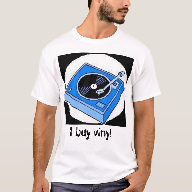T-shirt J'achète le vinyle (Devant)