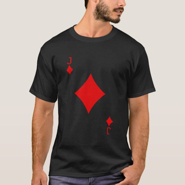 T-shirt Jack De Diamants Planche De Cartes Costume Hallowe (Devant)